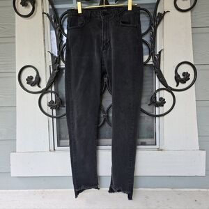 JUST BLACK Size 28 US 6 High Rise Women's Skinny Jeans - Raw Step Hem